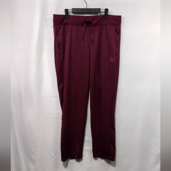 NWT Adidas Flare Tiro Pants Women's XL Burgundy Sporty Athletic Outdoor Workout - Picture 1 of 12